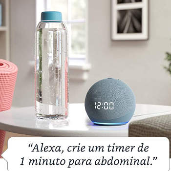 Echo Dot (4ª geração): Smart Speaker com Relógio e Alexa