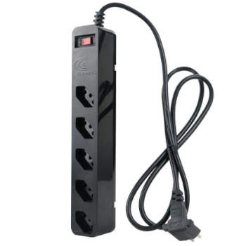 Clamper Energia 5 Tomadas, filtro de Linha e DPS