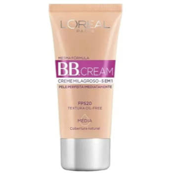 Base BB Cream L'Oréal Paris 5 em 1 Cor Média FPS 20 30ml