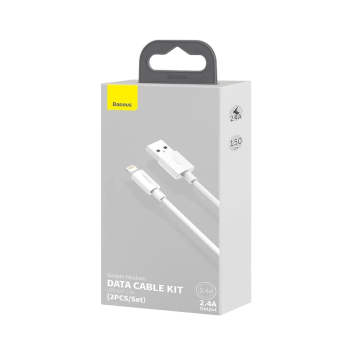 Kit 2x Cabo Lightning Baseus 1.5M 2.4A