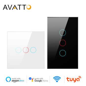Avatto Interruptor de luz inteligente com painel de vidro