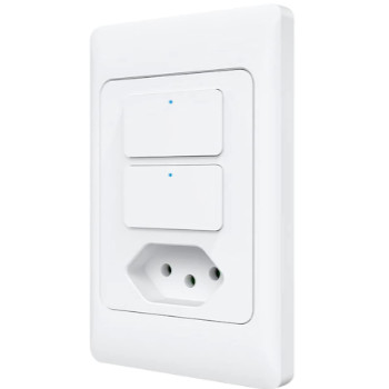 AGL Interruptor com 02 teclas + tomada WiFi inteligente
