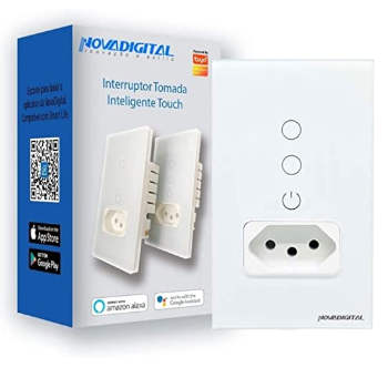 Interruptor Wifi Inteligente 2 Botões com Tomada