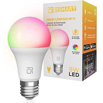 Lâmpada Inteligente RSmart Wi-Fi LED 9W, Bivolt, compatível com Alexa